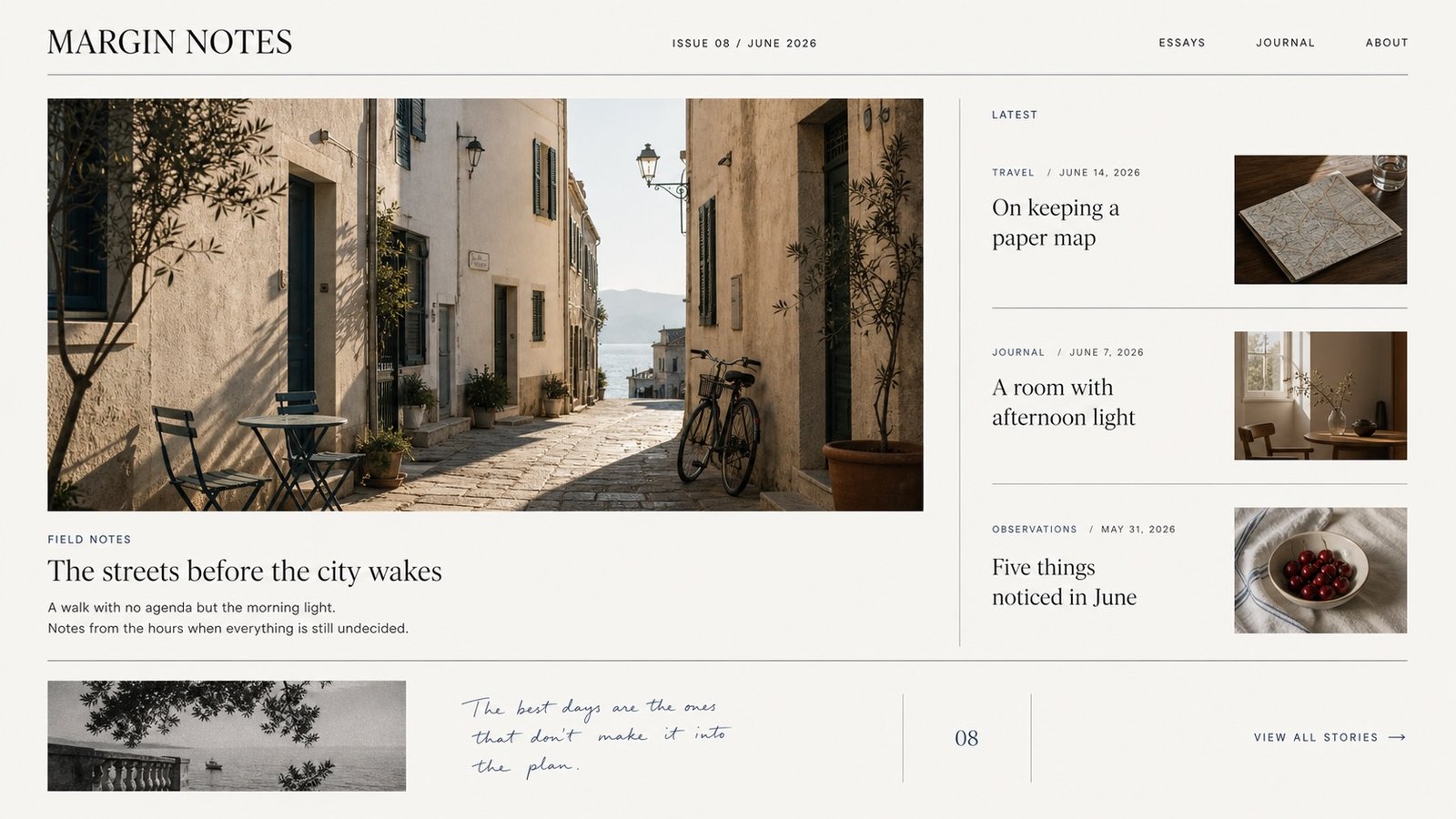 Blog website preview