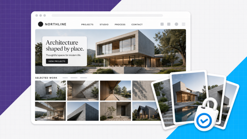 Royalty-free image website featuring modern architecture photography