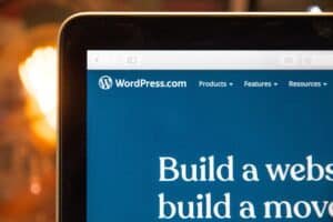 the corner view of the wordpress website