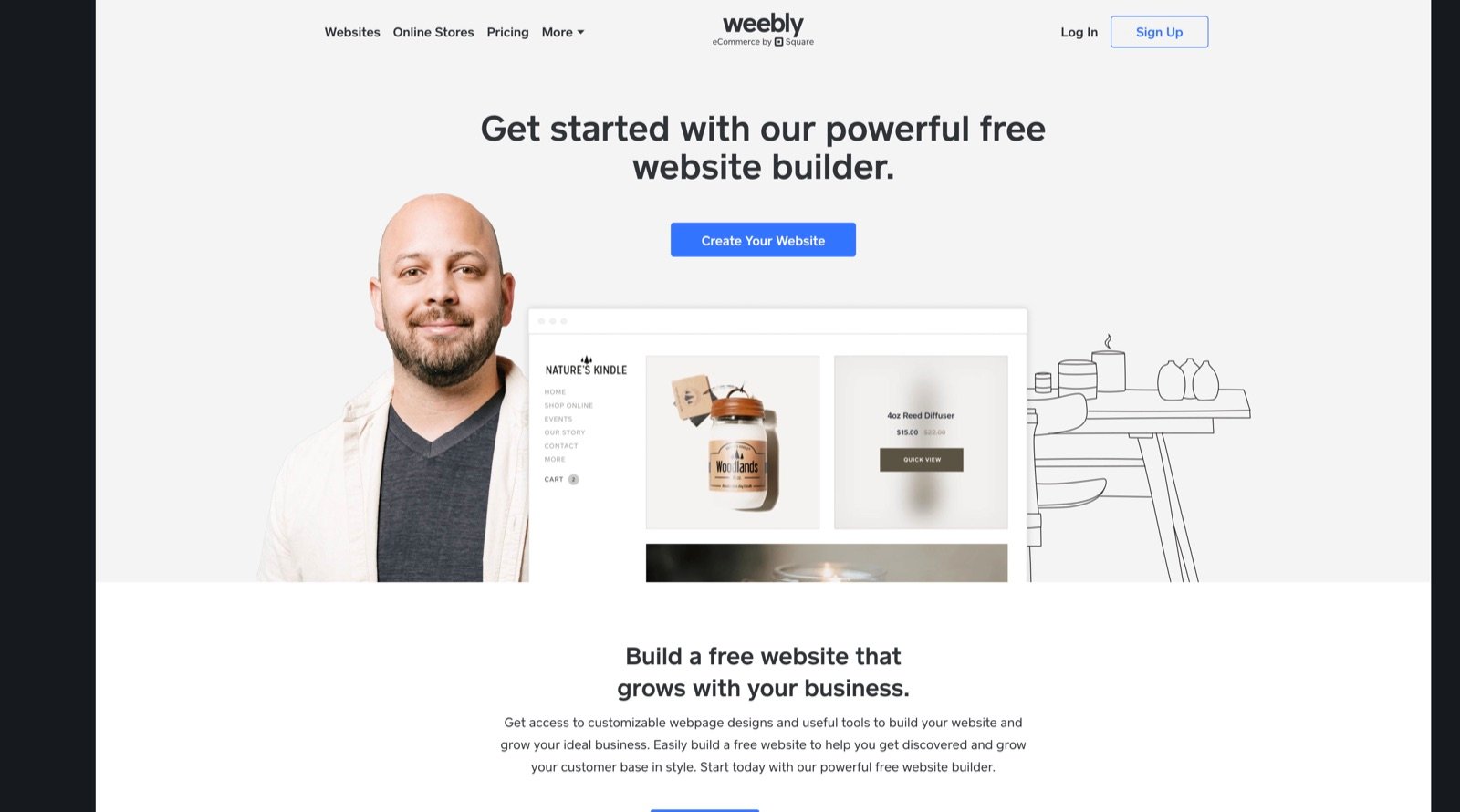 Weebly homepage