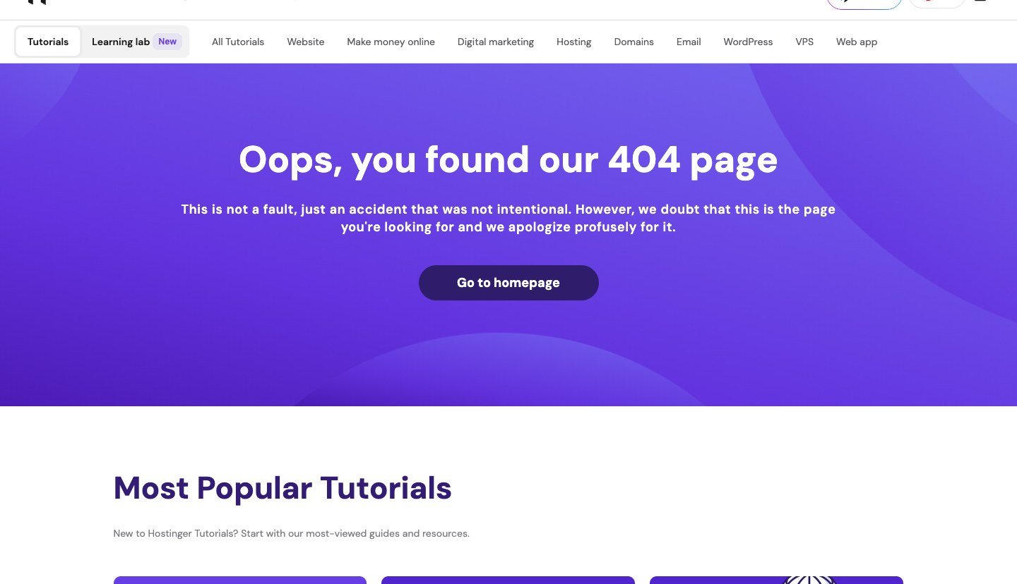 Hostinger hPanel tutorial hub.