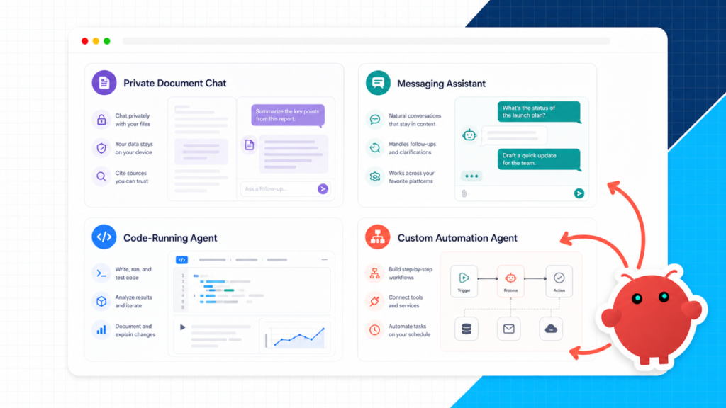 OpenClaw alternatives featured image showing private chat, messaging, coding, and automation agent pathways.