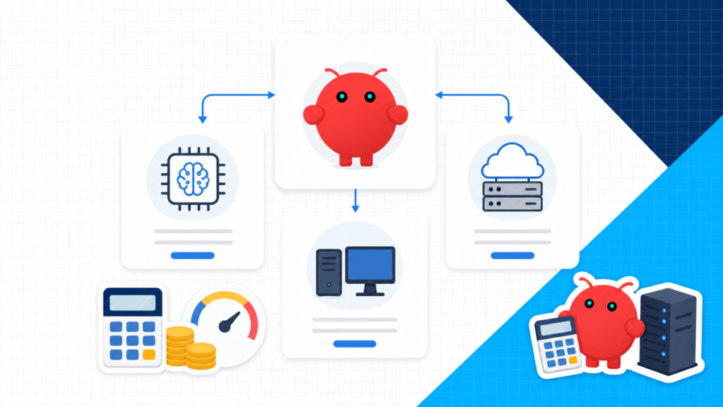 OpenClaw pricing featured image showing AI models, local hardware, and cloud hosting as the main cost sources.