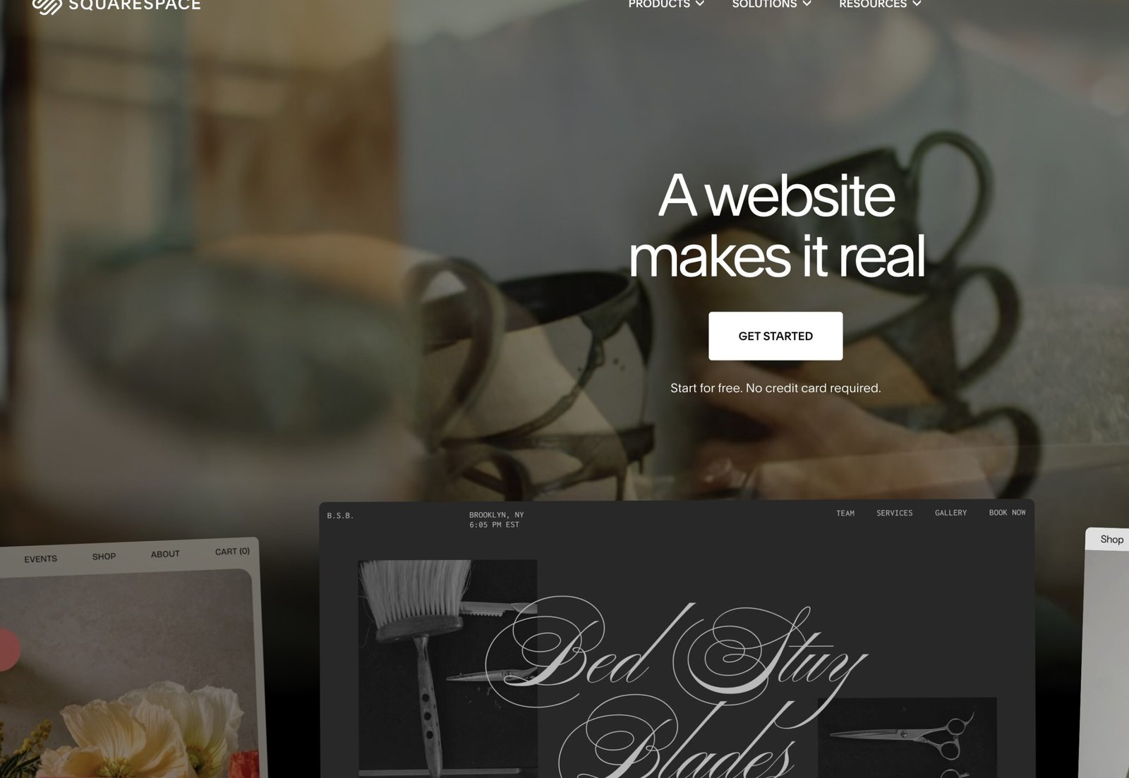 Squarespace homepage (2026).