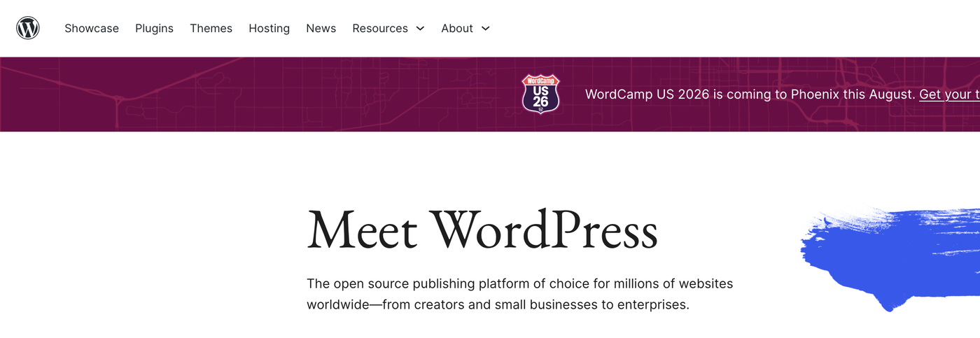 WordPress.org homepage