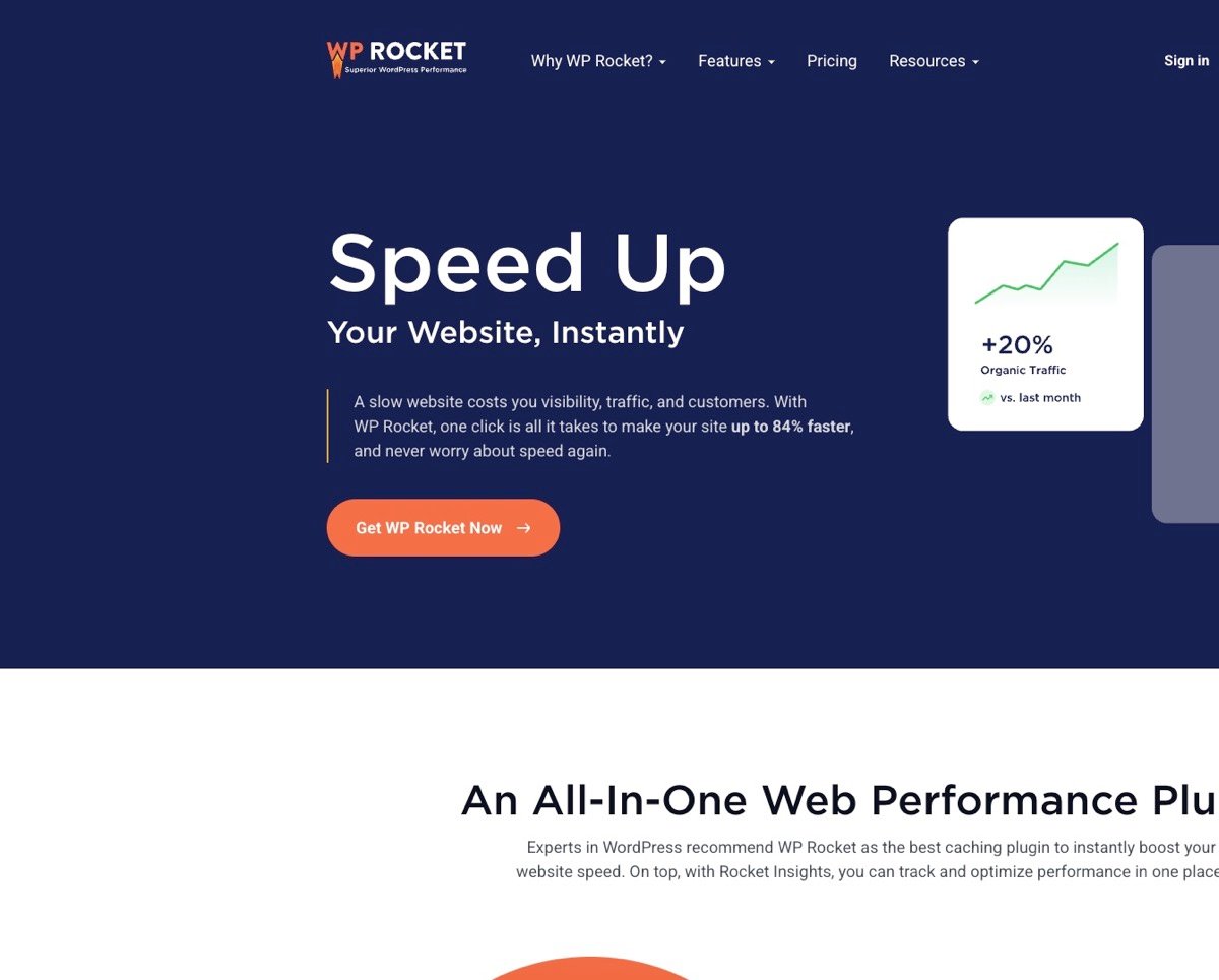 WP Rocket WordPress caching plugin