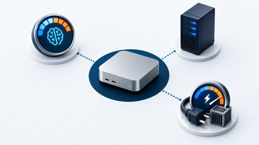 Local OpenClaw computer connected to optional AI model, hosting server, and electricity costs.